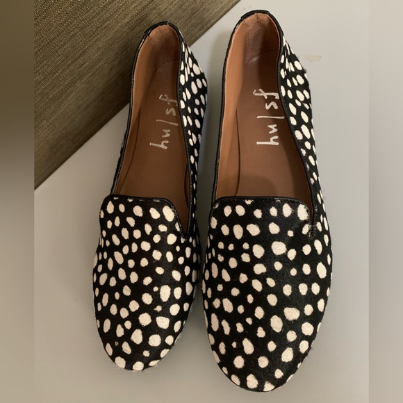 FS/NY French Sole New York Cowhide Flats Size 8, like new loafers animal print - Picture 3 of 8
